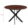 NicBex 42.12" Mid-century Round Dining Table,Kitchen Table with Black MDF Table Top and Metal Cross Legs for 4-6 Seaters,Black Brown - 3 of 4