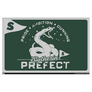 Trends International The Wizarding World: Harry Potter - Slytherin Clubhouse Crest Framed Wall Poster Prints - 1 of 4