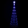 Northlight Lighted Show Cone Christmas Tree Outdoor Decoration - 6' - Blue LED - 2 of 4