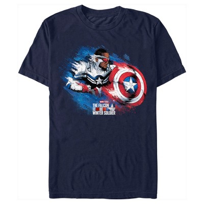 Men's Marvel The Falcon And The Winter Soldier Captain America Paint T ...