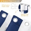 LunaLulinlk hower Curtains for Bathroom,Blue Geometric Shower Curtain with 12 Hooks - 3 of 4