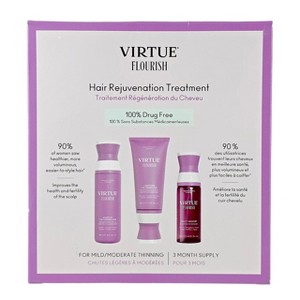 Virtue Flourish Hair Rejuvenation Treatment Kit (3 Month) - Fuel Your Follicles: The 3-Month Plan for Visibly Thicker, Healthier Hair - 1 of 4