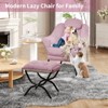 Lazy Chair, Modern Living Room Chairs for Small Spaces, Ergonomic Reading Chair with Armrests - 2 of 4
