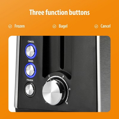 Stainless Steel Digital 2-Slice Long Slot Toaster with Crumb Tray