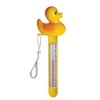 Swim Central 8.5" Yellow Duck Floating Swimming Pool Thermometer with Cord - 2 of 3