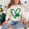 Simply Sage Market Hand Drawn Heart With Shamrock Garment Dyed Long Sleeve - 2 of 4