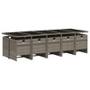 vidaXL Patio Dining Set with Cushions Table and Chair Furniture Poly Rattan - Gray Glass 10 - 3 of 4