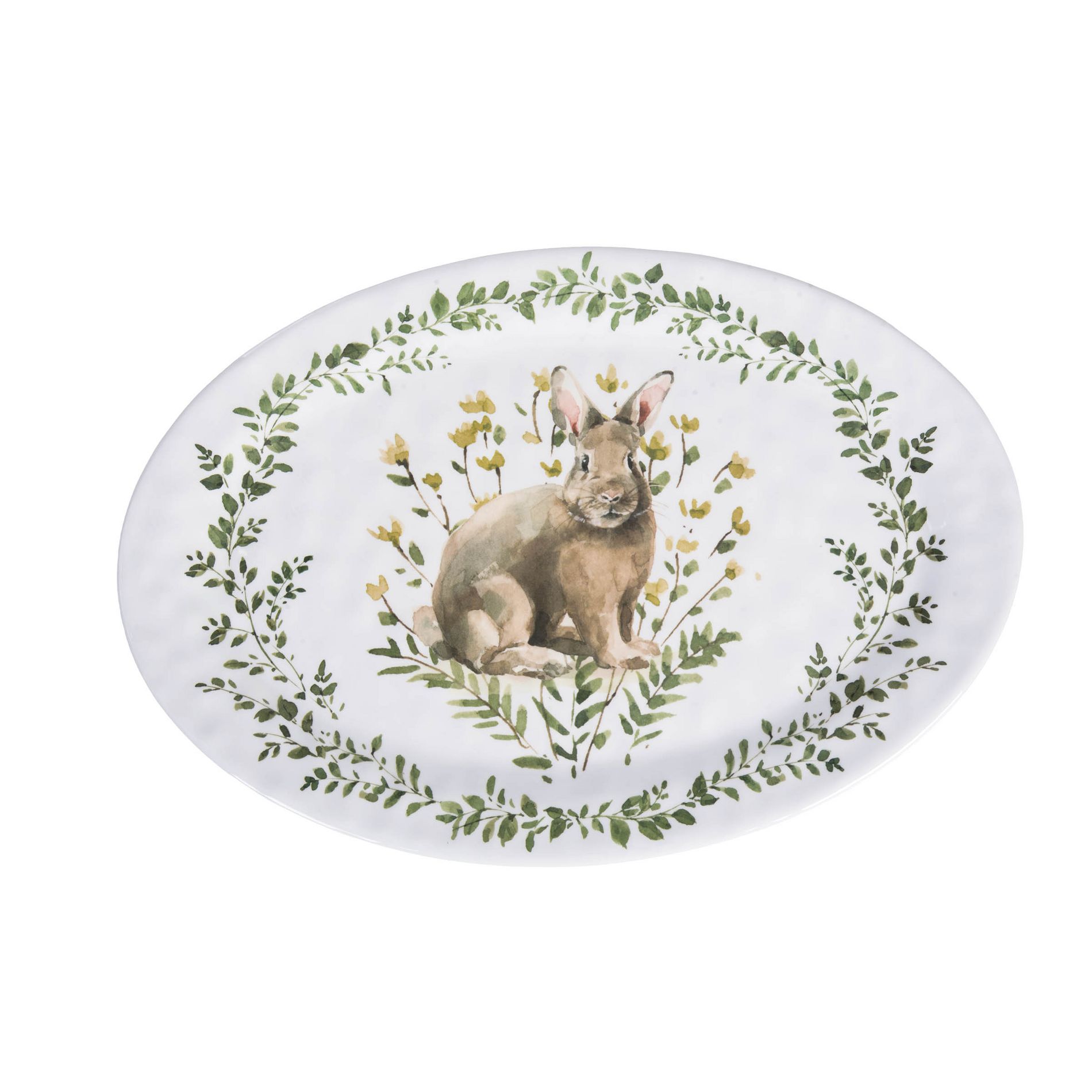 C&F Home Little Garden Easter Bunny Dinnerware Serving Platter 20.5"