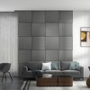 JUJABU 4-Pack 24"x24" Acoustic 3D Sound-Absorbing Faux Wood Wall Panels for Walls & Ceilings - 3 of 4