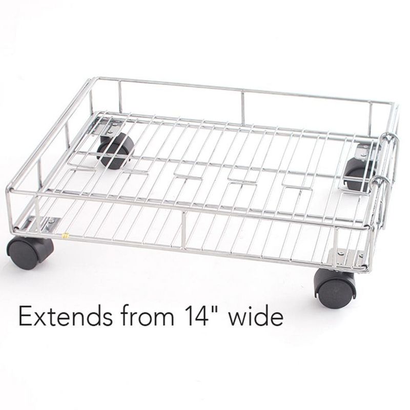 The Lakeside Collection Expandable Rolling Metal Basket, 4 of 6