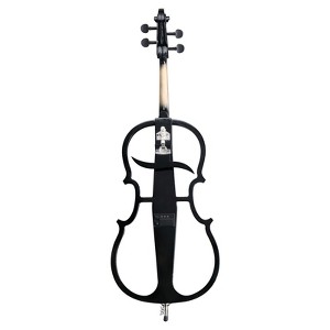 TopComfy 4/4 Acoustic Adaptable Cello Set with Case Bow Rosin Earphone Connecting Line for Kids Adults Beginners Musicians, Black, 52.95"*20.47"*9.25" - 1 of 4