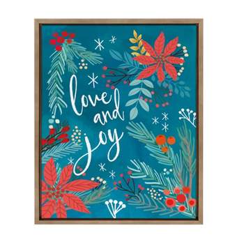 18" x 24" Sylvie Love and Joy by Mia Charro Framed Canvas Gold - Kate & Laurel All Things Decor