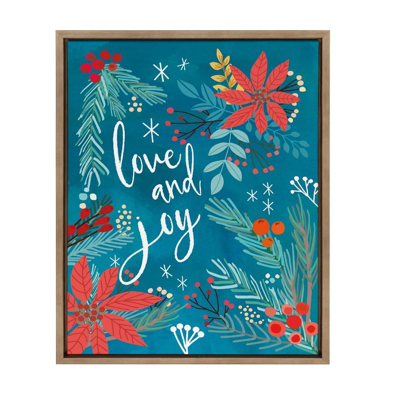 18&#34; x 24&#34; Sylvie Love and Joy by Mia Charro Framed Canvas Gold - Kate &#38; Laurel All Things Decor, 1 of 9