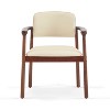 Christopher Knight Home Contemporary Jessica Rubberwood Faux Leather Upholstered Dining Chairs (Set of 2) - 4 of 4