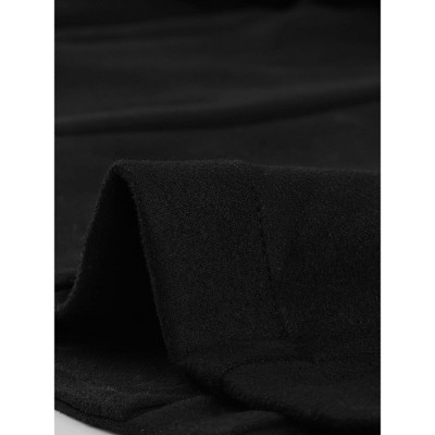 Allegra K Women's Faux Suede Notched Lapel Collar Casual Jackets with Belt Medium Black — фото 5