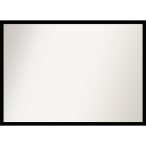 40" x 29" Non-Beveled Jet Black Wall Mirror - Amanti Art: Modern Rectangle, Polystyrene Frame, Wall Mounted - image 1 of 4