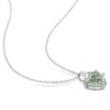 EVERLY JEWELRY | Sterling Silver 5 2/5 CT TGW Green Quartz and White Topaz Accent Trilliant Shaped Pendant with Chain, 18 inc - 4 of 4