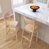 Plank+Beam 44" Modern Bar Height Chairs, Solid Wood Set of 2 Dining Chairs for Home Bar, Kitchen, Contemporary Seating for Dining Room, - 3 of 4