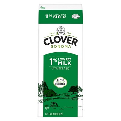 Clover Sonoma 1% Milk - 0.5gal