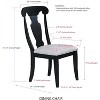 Kings Brand Furniture - Kearny Upholstered Black Wood Dining Room Side Chair - Set of 2 - 2 of 3