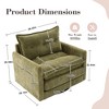 Swivel Barrel Accent Chair with Memory Foam and Side Pockets, Mid-Century Modern Chenille Armchair with 360° Rotation - ModernLuxe - 4 of 4