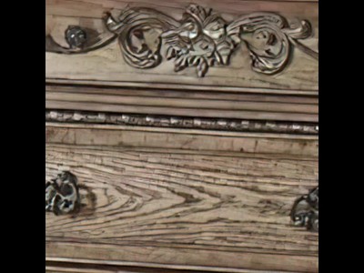 Vintage Oak 3-Drawer Nightstand with Antique Pull-Ring Handles