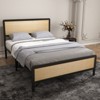 Metal Bed Frame with Rattan Headboard and Footboard, Safe Rounded Corners, Under Bed Storage - 4 of 4