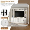 Whisen Ample Storage Space TV Stand with Adjustable Shelves, Wall Unit Set with Bridge for TVs Up to 75'' - 4 of 4