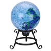 Northlight 9.25" Black Scroll Designed Garden Gazing Ball Outdoor Patio Stand - 2 of 2