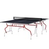 Soozier Full Size Ping Pong Table, Folds into Quarters, Portable Table Tennis Table with Net, Paddles, Balls, MDF, Charcoal Gray - 4 of 4