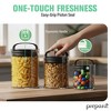 Prepara Evak Fresh Saver Short Vacuum Seal Canisters, Assorted Sizes - Grip Handle Lid, BPA Free Twin-Valve Airtight Jar - Pantry Organizer - (3-Pack) - 4 of 4