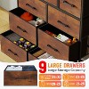 BestMassage 5/8/9-Drawer Fabric Dresser with Wood Top Versatile Storage Cabinet Organizer with Steel Frame - 3 of 4