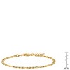 Steeltime Ladies 18k gold plated stainless steel figaro chain anklet - 3 of 4