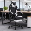KWPZQEB Gaming Chair, Adjustable Swivel Task Chair with Ergonomic Backrest & Footrest, Office Chair with Comfortable Headrest & Lumbar Support - 2 of 4