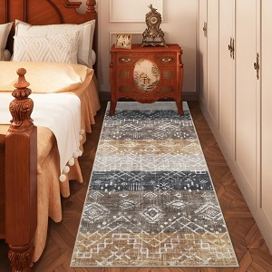 Modern Abstract Patchwork Pattern Rugs for Living Room Thin Washable Low Pile Area Rug Indoor Soft Carpet for Bedroom - 1 of 4