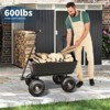 Poly Dump Cart - Heavy Duty 600 LBS Garden Cart with Quick-Release Dumping & No-Flat 10 in Tires, Utility Wagon for Yard Work, Landscaping, Gardening - 4 of 4