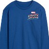 Men's - Marvel - Captain America Retro Distressed Flag Long Sleeve Graphic T-Shirt - 3 of 4
