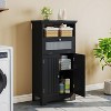 Dcolora Freestanding Bathroom Cabinet with Flip Glass Drawer - 4 of 4