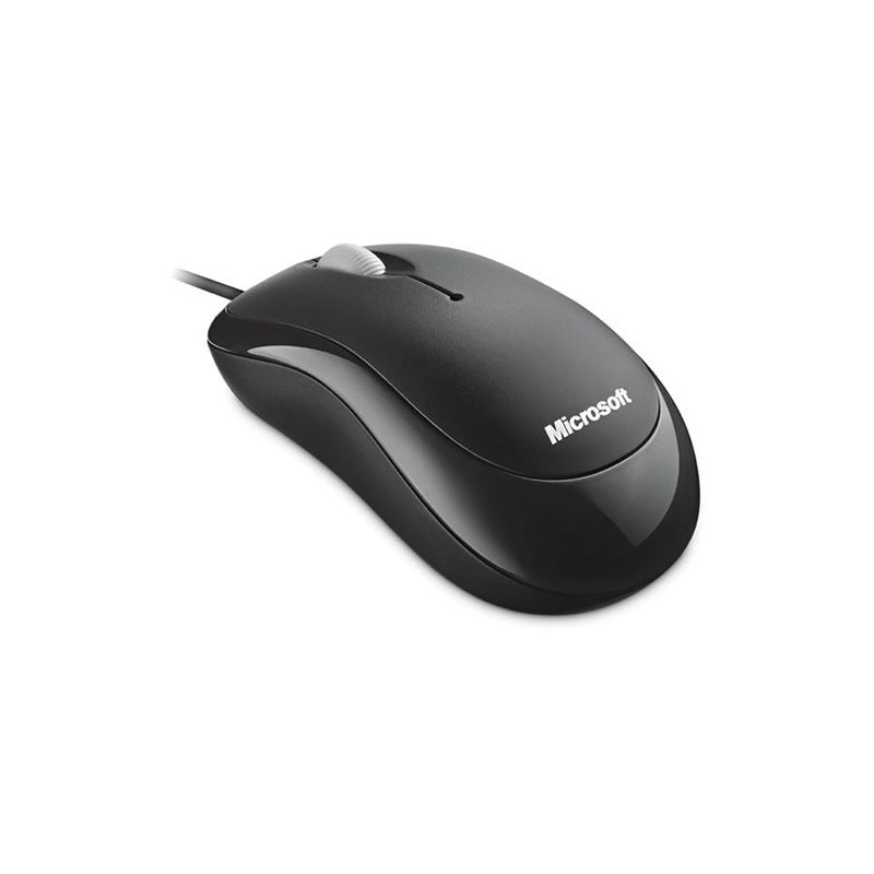 Microsoft Mouse Black - Wired USB - Optical - 800 dpi - 3 Button(s) - Use in Left or Right Hand, 3 of 6