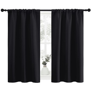NICETOWN Blackout Curtains Rod Pocket Thermal Insulated Privacy Drapes (2 Panels) - 1 of 4