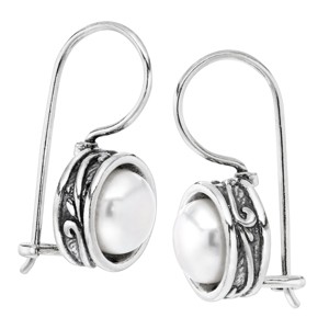 Silpada 'Modern Fairytale' 8mm Freshwater Pearl Drop Earrings in Sterling Silver - 1 of 4