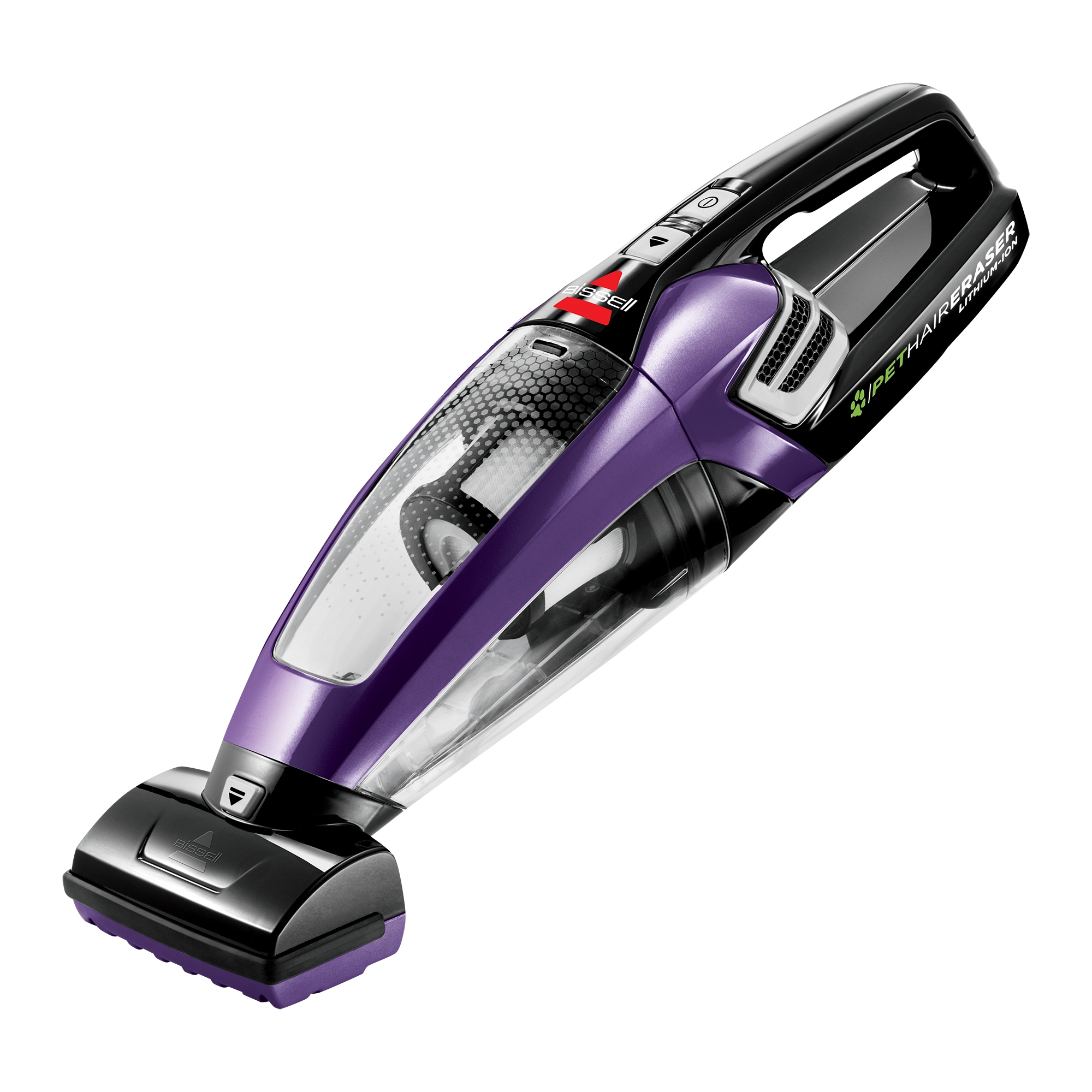 BISSELL Pet Hair Eraser Cordless Hand Vacuum 4.5" Cleaning Path Purple: Lightweight, Bagless, Handheld Vacuum for Carpet & Hard Floor