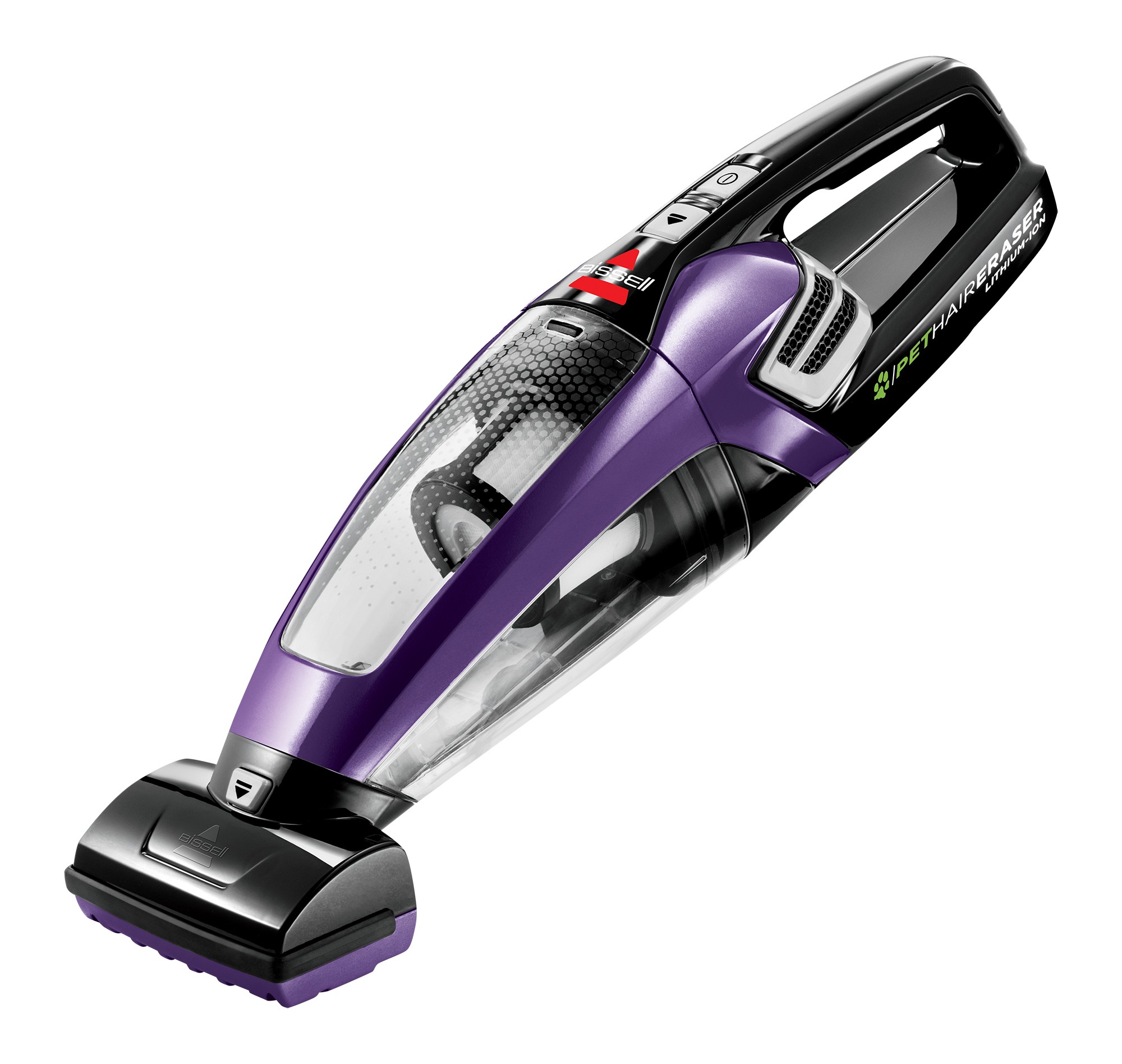 BISSELL Pet Hair Eraser Cordless Hand Vacuum 4.5" Cleaning Path Purple: Lightweight, Bagless, Handheld Vacuum for Carpet