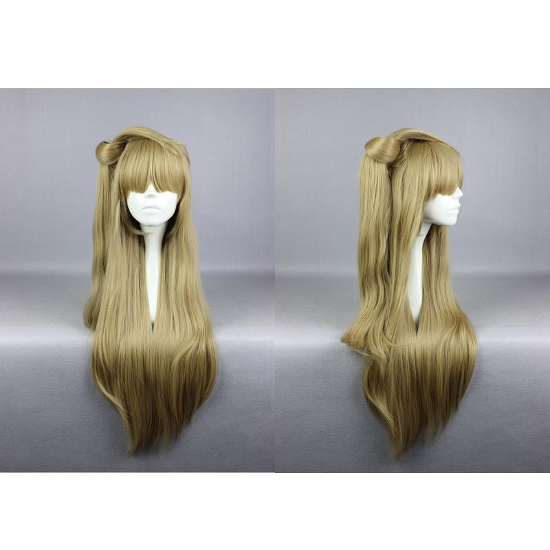 Unique Bargains Women's Wigs 31" Blonde with Wig Cap Straight Hair, 5 of 7