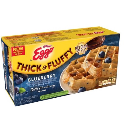 Kellogg's Eggo Thick & Fluffy Blueberry Frozen Cobbler Waffle - 6ct ...