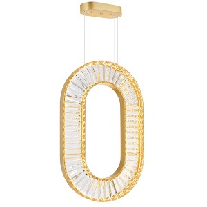 CWI Lighting Bjoux LED Chandelier With Sun Gold Finish - 1 of 4