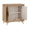 Treasure Trove Accents 2 Door Cabinet Sherwood Wheat Brown: Elegant Diamond Hardware, No Assembly Required, Pine & MDF - 4 of 4