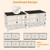 Artloge Heavy Duty Metal Pet Kennel Cage Durable Dog Crate Wooden Tabletop End Side Table with Removable Tray & 3 Lockable Doors for Dogs Furniture - 3 of 4