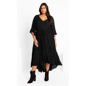 Women's Plus Size Cadence Dress - black | CITY CHIC - 1 of 4