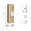 Depot E-Shop Medicine 38H" Single Door Cabinet, Three Shelves - 4 of 4